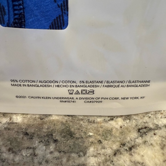 NWT Calvin Klein Boy's Cotton Stretch Boxer Briefs 2 Pack - Blue Size XS (4-5) - Picture 5 of 5